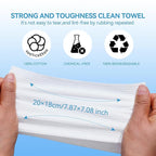 Disposable Face Towel, ISHOWBEST 60 Count Clean Face Towels, Biodegradable - Image 2