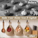 3 Pcs Larger Boho Wall Hanging Fruit Baskets - Image 6