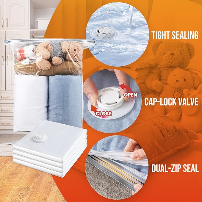 TAILI 10 Pack Vacuum Storage Bags, Jumbo Vacuum Seal Bags - Image 5