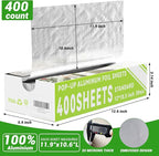 Aluminum Foil Sheets, Hot Dog or Sandwich Wrap, Food Storage, Restaurant - Image 5