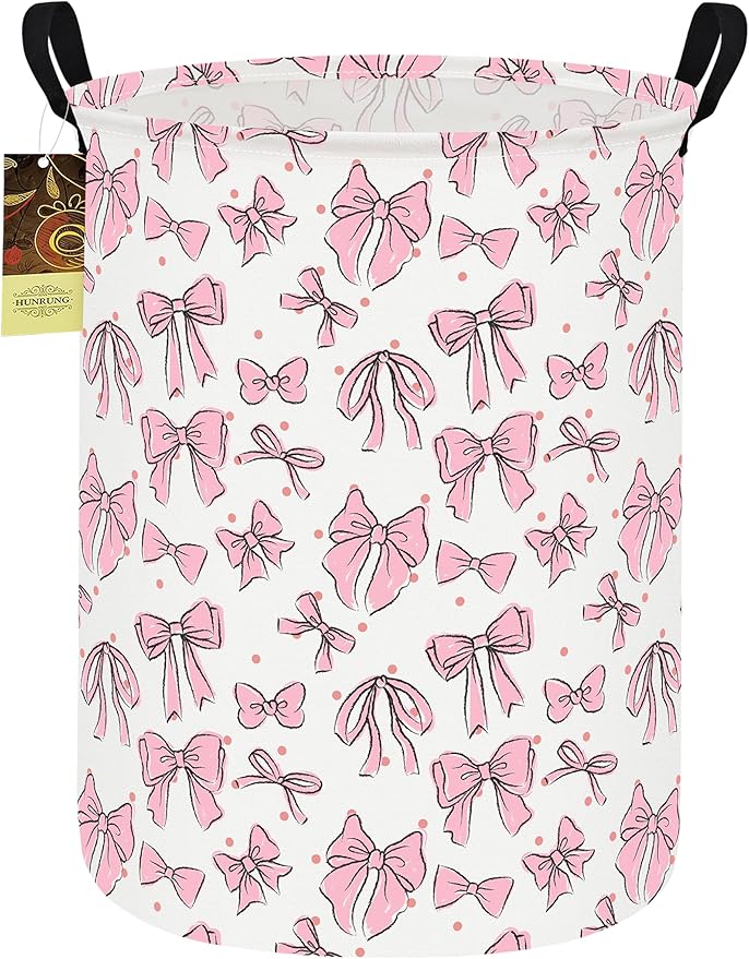 HUNRUNG Laundry Hamper, Large Canvas Fabric Lightweight Storage Basket Toy by HUNRUNG