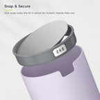 EKO Mini Desk Trash Can with Swing-Top Lid 0.4 Gallon Small Table Round - Image 5