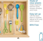 iDesign Plastic Adjustable Deep Kitchen or Dresser Drawers-Set of 8-Clear - Image 6