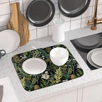 Green Plant Fern Leaves Floral Dish Drying Pad 16 x 18 Inch - Image 6