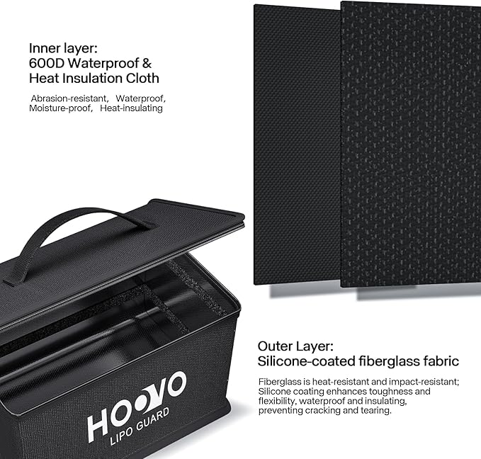 HOOVO Lipo Bag, Fireproof and Explosionproof LiPo Battery Bags - Image 2