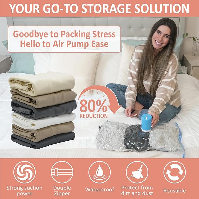 Cozy Essential Travel Vacuum Storage Bags - Image 2