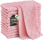 Homaxy 12 Pack Kitchen Dish Cloths, Super Soft and Absorbent Coral Velvet Dish by Homaxy
