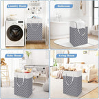 BlissTotes 3-Pack Laundry Basket, Freestanding＆Waterproof Laundry Hamper - Image 6