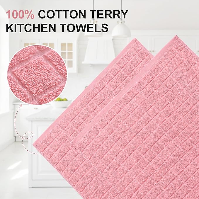 Homaxy Premium Cotton Kitchen Towels 16"x 28", Large Natural Ring Spun 390 GSM - Image 2