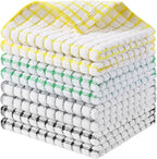 Kitinjoy Cotton 8 Pack Terry Kitchen Dish Cloths, 12 x 12 Inches Super Soft and by Kitinjoy