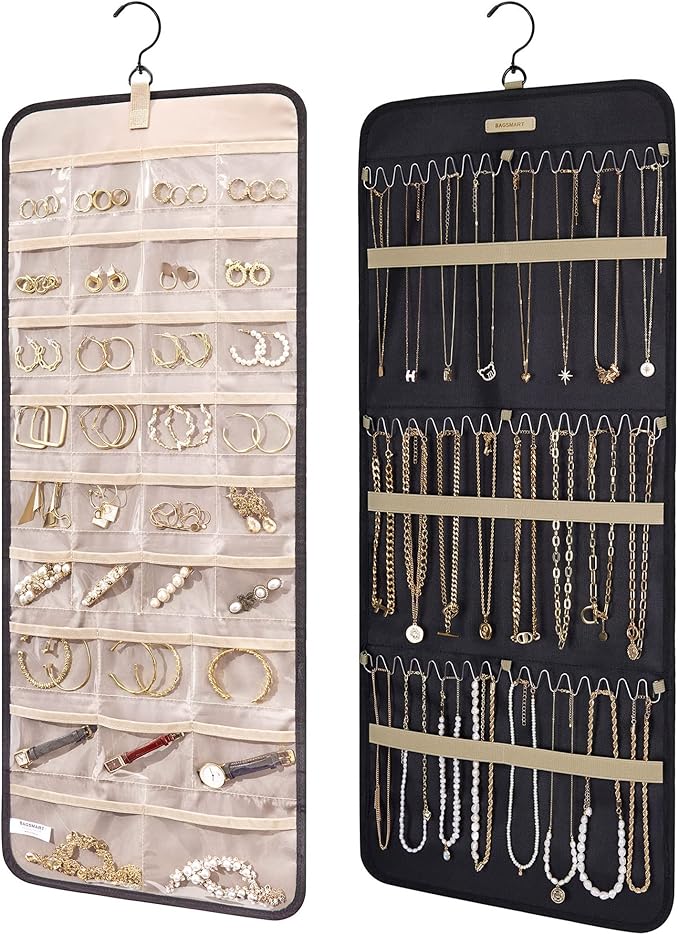 BAGSMART Hanging Jewelry Organizer Storage Roll by BAGSMART