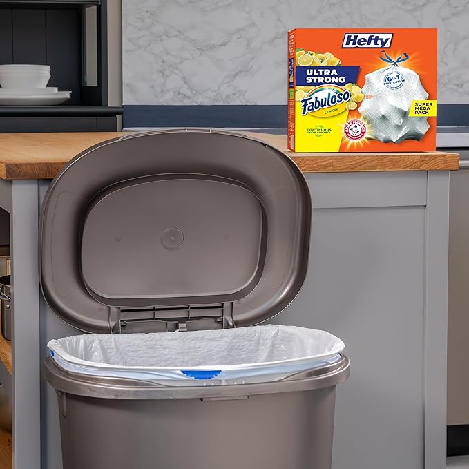 Hefty Ultra Strong 13 Gallon Trash Bags, Tall Kitchen Trash Bags 13 Gallon Size - Image 4