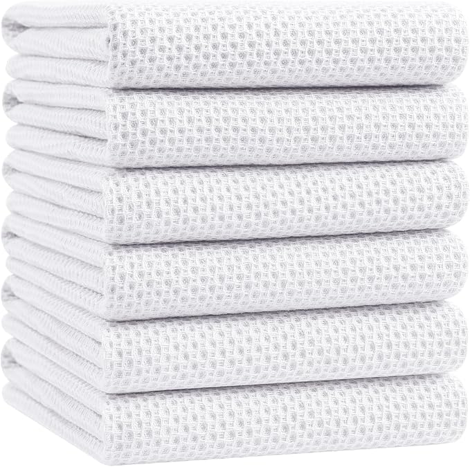 Homaxy 100% Cotton Oversized Waffle Weave Kitchen Dish Towels, Ultra Soft by Homaxy