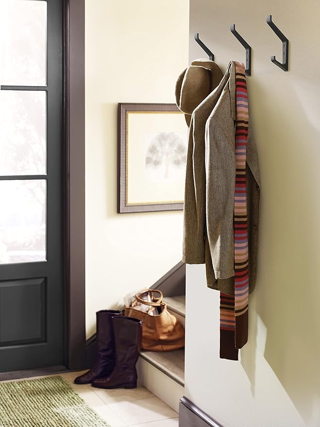 Amerock H37003MB | Emerge Double Prong Decorative Wall Hook | Matte Black Hook - Image 3
