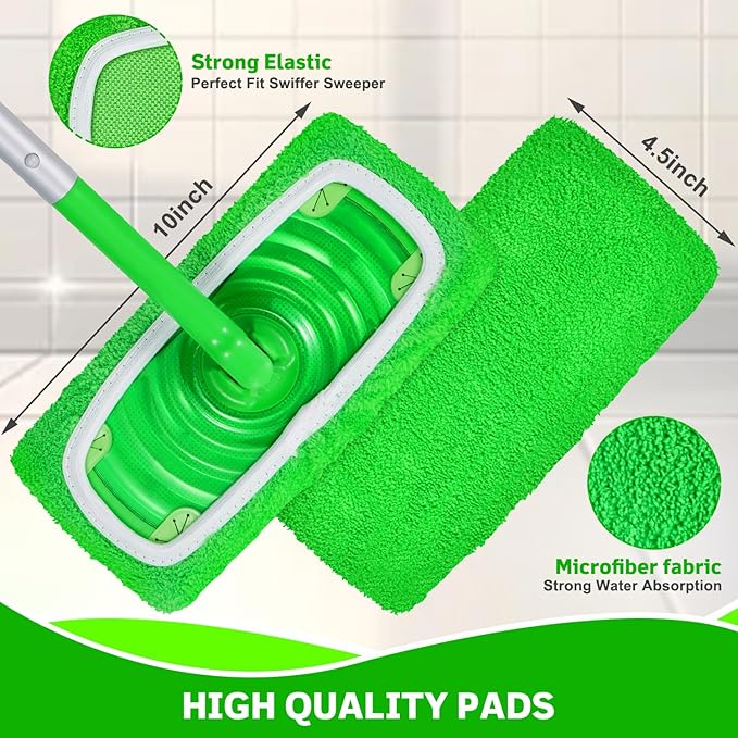 8 Pack Reusable Microfiber Mop Pads Compatible - Image 3
