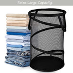 BATTOO Collapsible Laundry Basket Foldable Mesh Pop Up Hamper - Image 3