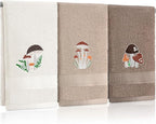 3 Pcs Mushroom Decorative Hand Towels by Unknown