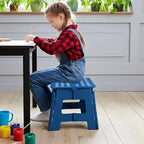 Utopia Home Folding Step Stool with Handle – 9 Inch Anti Slip Collapsible Stool – Holds Up to 300 lbs – Sturdy Plastic Step Stool Foldable for Kitchen, Bathroom and Home Use (1-Pack, Blue) - Image 2