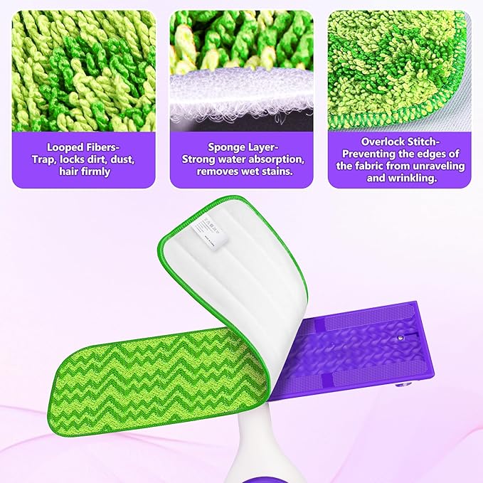 6 Pack Reusable Mop Pads Compatible - Image 5