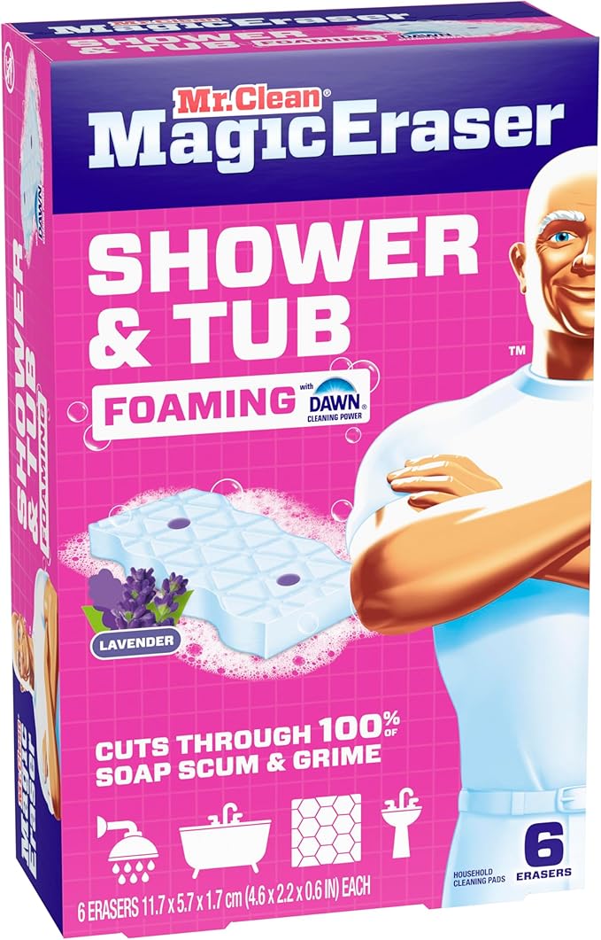 Mr. Clean Magic Eraser Sponge, Tub Cleaner, Soap Scum Remover, Bathroom - Image 13