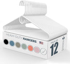 Neaties Heavy Duty Clothes Hangers 12 Pack – Made in The USA – 8lb Capacity by NeatiesHangers