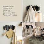 Umbra Picket Wall-Mounted Coat Rack Rail Hook - Image 4