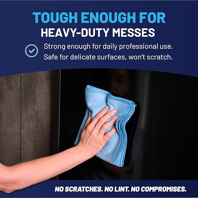 MW Pro Multi-Surface Microfiber Towel – 12 Pack | Premium Cleaning Cloth | Clean - Image 6