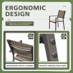 Flamaker Patio Chairs Textilene Outdoor Chairs Set of 6 Stackable Dining Chair for Backyard, Deck, Poolside (Beige) - Image 4