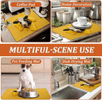 Milk Cow Dish Drying Mat for Kitchen Counter Microfiber Absorbent Dish Kitchen - Image 7