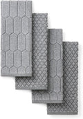 Martha Stewart Honeycomb Chambray Textured Kitchen Towel 4-Pack Set, 100% Cotton by MarthaStewart