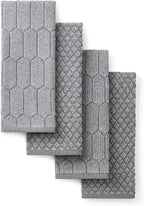 Martha Stewart Honeycomb Chambray Textured Kitchen Towel 4-Pack Set, 100% Cotton by MarthaStewart