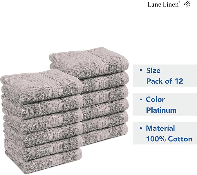 LANE LINEN Washcloths 12 Pack - Image 8