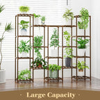 Bamworld Large Hanging Plant Stand Indoor Tall Plant Shelf Outdoor 14 Pots Large Plant Rack for Living Room Patio, Balcony and Garden - Image 6