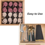 Onerbuy 8pcs Adjustable Grid Drawer Dividers DIY Plastic Closet Separator Tidy - Image 5