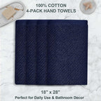 VOOVA & MOVAS Bathroom Hand Towels Set of 4, Towel Gift Set - Image 4