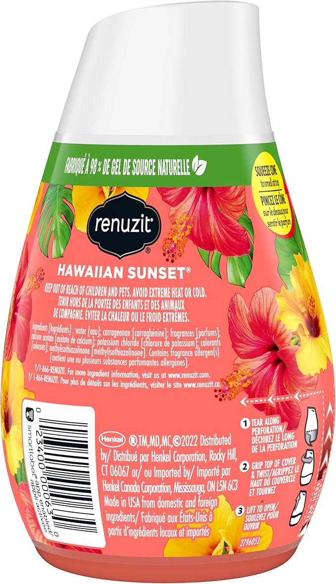 Renuzit Adjustable Solid Gel Air Freshener Cones, Hawaiian Sunset, Nonstop - Image 2
