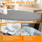 Ironing Board Cover and Pad, 15x54 Standard Size Thick Iron Padding, Scorch & - Image 3