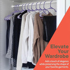 Purple Plastic Hangers 20 Pack– Heavy-Duty Plastic Hangers Slim and Space-Saving - Image 9
