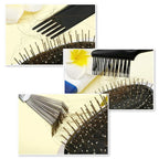Boao 2 Pieces Hair Brush Cleaning Tool Comb Cleaner Brush Mini Comb Cleaning - Image 4