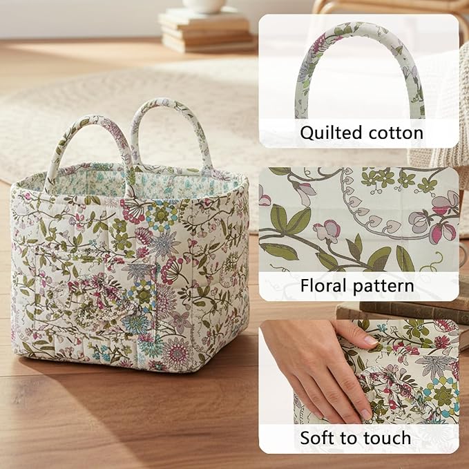 Quilted Fabric Storage Baskets - Image 2