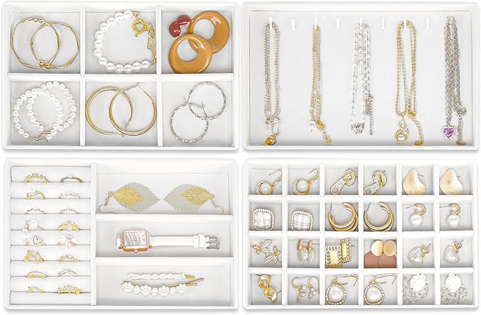 Cirhy 4 Stackable Jewelry Organizer Trays - Image 3