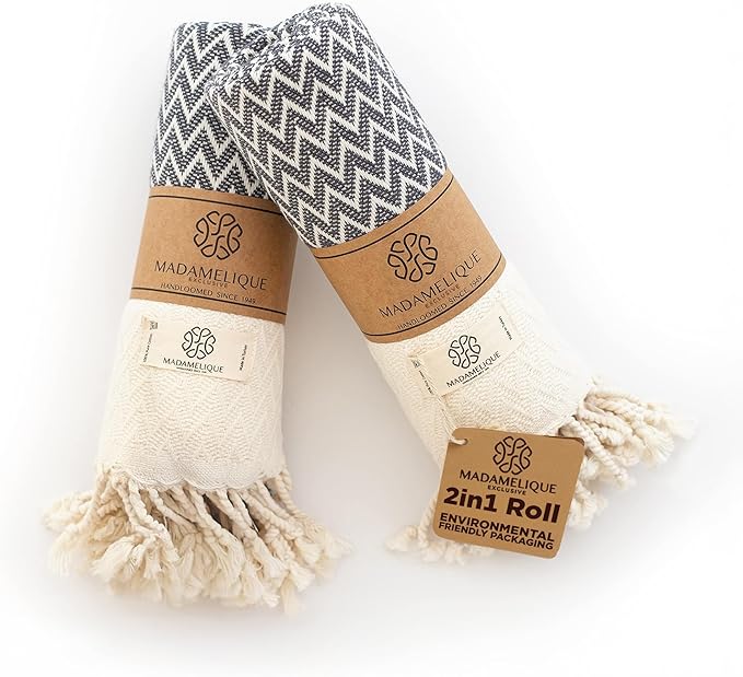 Madamelique Exclusive Hand Towels Set of 2-18 x 40 Inches by Madamelique