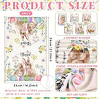 Breling Set of 6 Easter Decorations Happy Easter Kitchen Towels Rabbit Dish - Image 2
