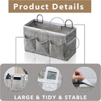 2pcs 3-pockets Large Wall Hanging Organizer Bag, Linen Fabric Door Hanging - Image 5