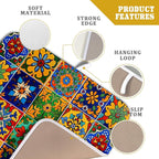 Mexican Tiles Dish Drying Mat for Kitchen Counter Absorbent Microfiber Dish - Image 4