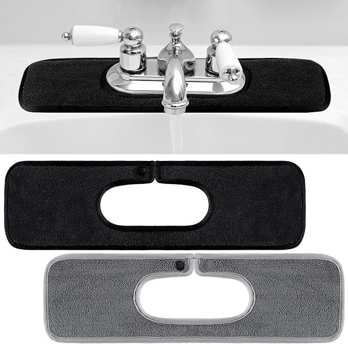 2 Pcs Faucet Mat for Kitchen Sink Splash Guard for Kitchen Sink Faucet Dish by Teenyyou