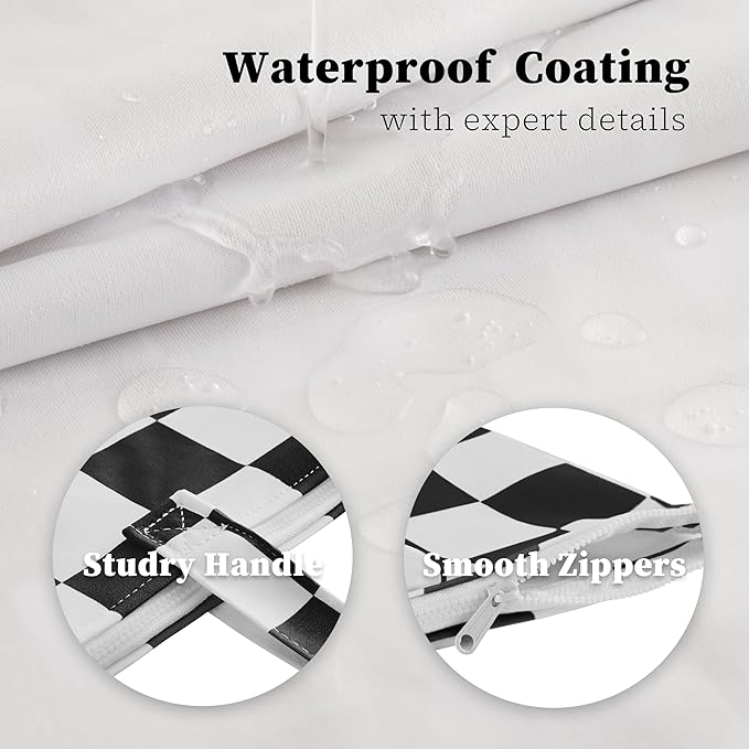 Checkered 2 Pcs Large Travel Laundry Bags - Image 7