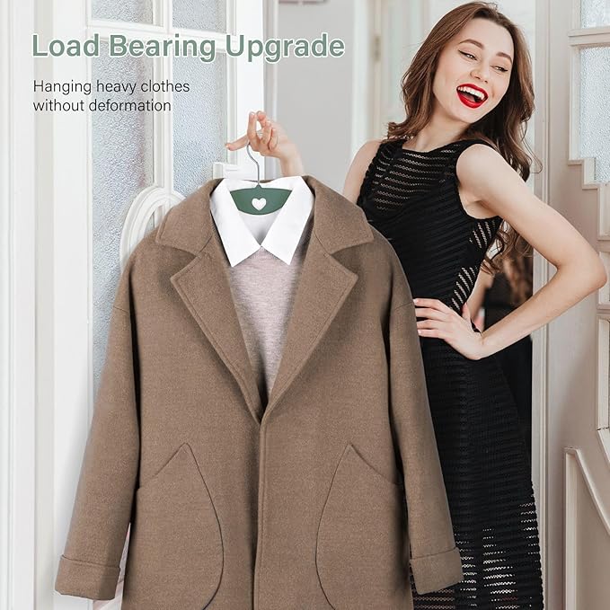 IEOKE Velvet Hangers 50 Pack: Felt Clothes Hangers Heavy Duty Shirt Sweater - Image 7