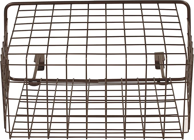 Spectrum Large Over Cabinet Door Organizer Bronze Wire Storage Basket - Image 11
