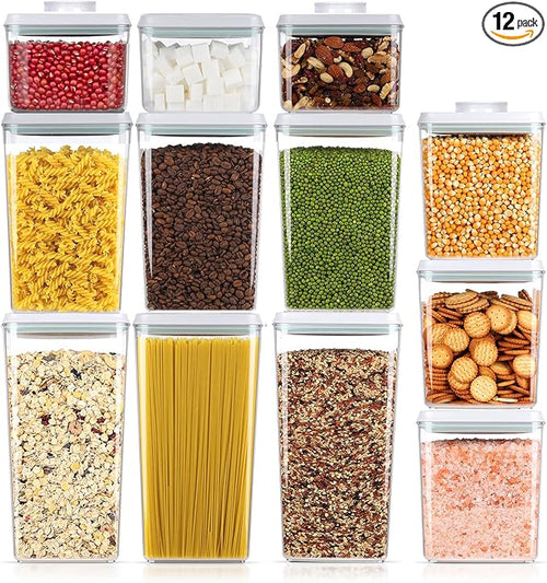 12 Pcs Pop Food Storage Containers Airtight Food Storage Containers Set by Melovom